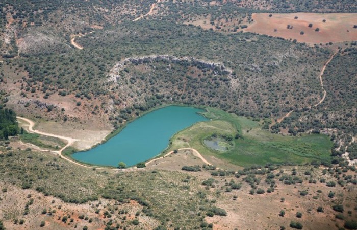 Foto aérea Laguna ojos de villaverde