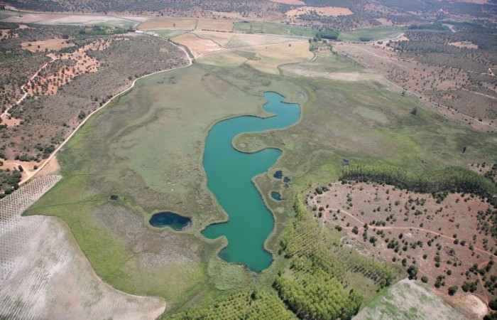 Foto aérea Laguna ojos de villaverde